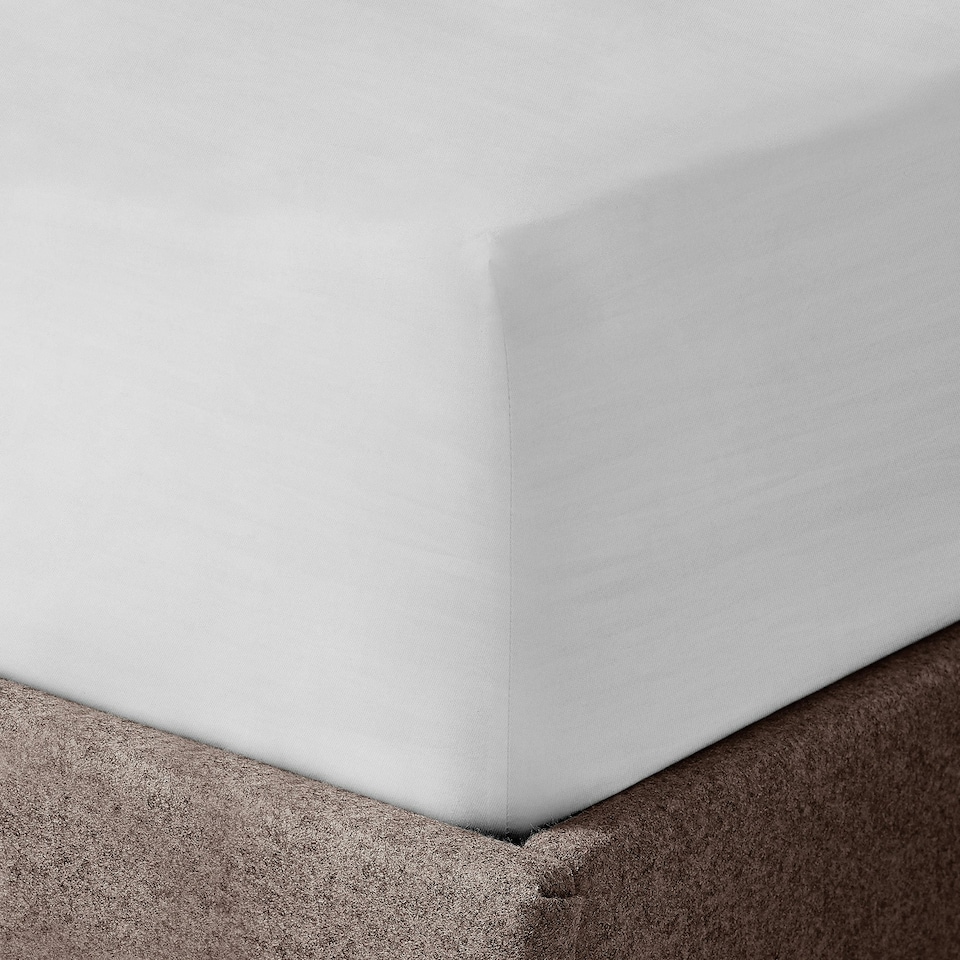 image 1 of Velosso Washed Linen Look Fitted Sheet | Black | Charcoal | Super King