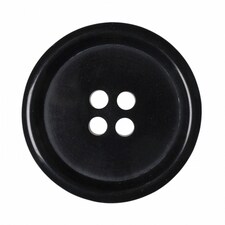 Hemline Navy Blue 23mm Round Plastic Buttons for Dressmaking - per pack of 3