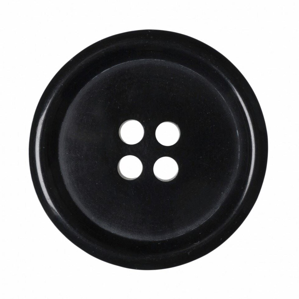 Hemline Navy Blue 23mm Round Plastic Buttons for Dressmaking - per pack of 3