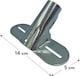 image 3 of Metal Broom Handle Support Bracket Heavy Duty Adjustable Brace for Push Brooms | Silver