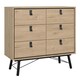 image 1 of Ry Small Double Chest of Drawers 6 Drawers in Jackson Hickory Oak