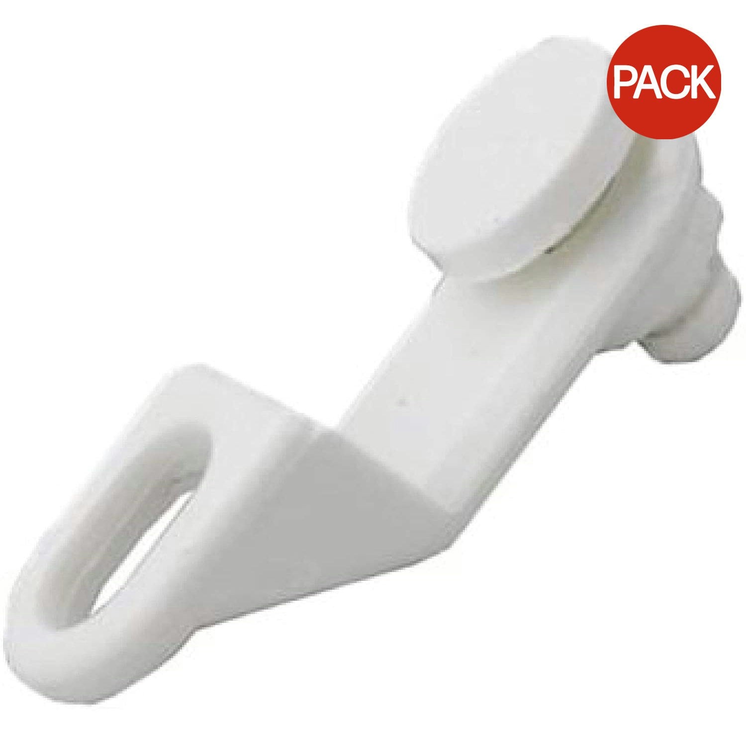 Swish Curtain Track Gliders (Pack of 10) - White - 31mm x 10mm - Tesco