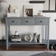 image 5 of Vida Designs Windsor 3 Drawer Console Table With Shelf, Grey