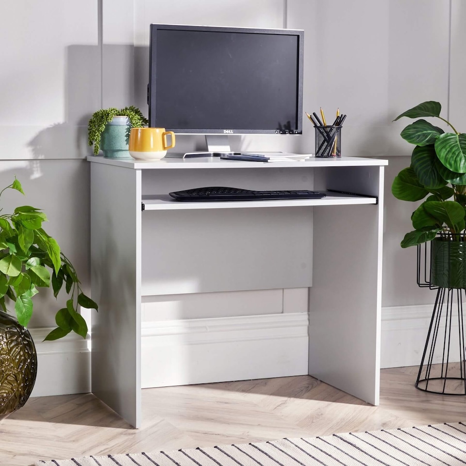 image 1 of Computer Desk PC Laptop Table Home Office Study Workstation | Grey