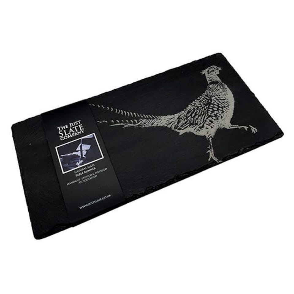 image 1 of The Just Slate Company Pheasant Slate Table Runner