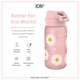 image 5 of Leak Proof Kids Water Bottle, BPA Free, 350ml (12oz) | Pink | Daisy | One Size