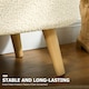 image 6 of HOMCOM Ottoman Storage Bench for Hallway, Living Room, Cream White