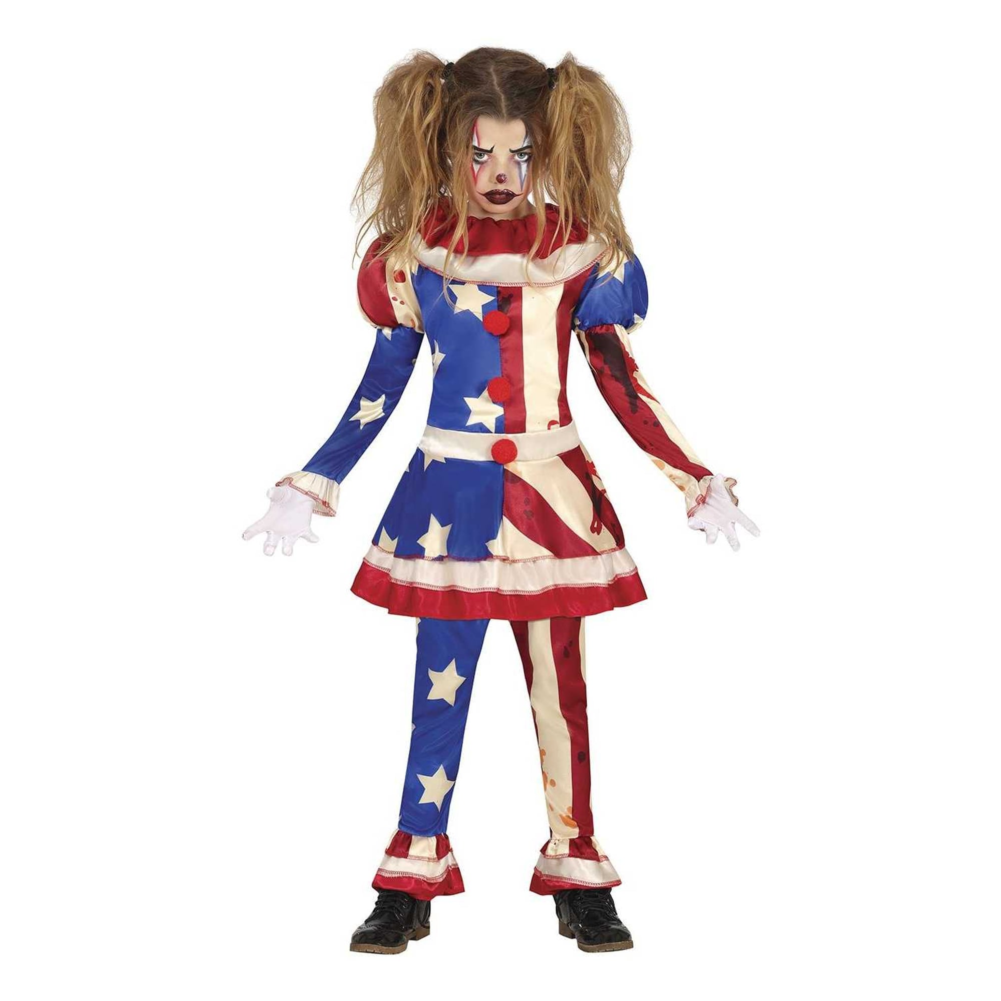 FIESTAS GUIRCA – Costume De Clown Bébé 18-24 Mois – Combinaison Rayée + Chapeau Conique à Pompon – 100% Polyester – Déguisement Carnaval, Halloween – Multicolore – Unisexe