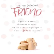 Stuffed with Love, Funny Birthday Card, "For My Fabulous Friend" Happy Birthday Card for Her, Generic Birthday Card