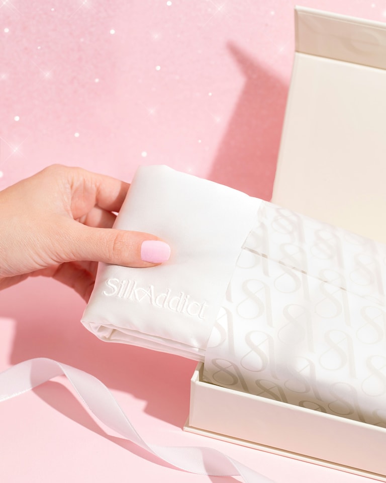 image 1 of Silk Addict 100% Mulberry Silk Sleep Mask – Ivory | White | 1