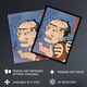 image 2 of Man Portrait From Interlocking Bodies Kuniyoshi Framed Wall Art Print 12X16"