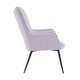 image 2 of Vera Fabric Occasional Living Room Modern Accent Chair (Light Grey)