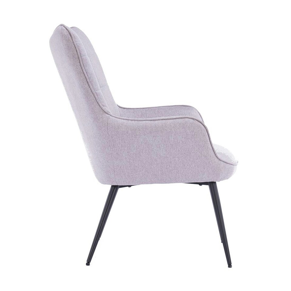image 1 of Vera Fabric Occasional Living Room Modern Accent Chair (Light Grey)