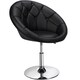 image 2 of Yaheetech Height Adjustable Modern Round Back Chair | Black