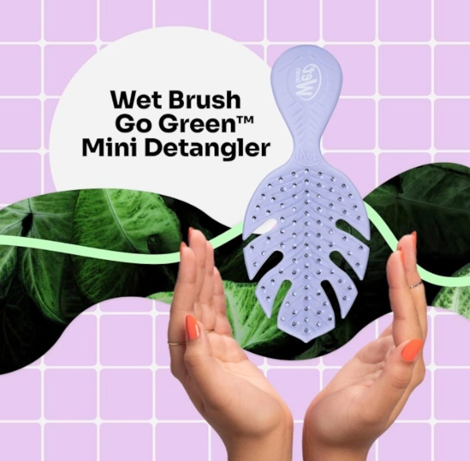 image 1 of WetBrush Go Green Mini Detangler Brush, Lavender, Plant Based