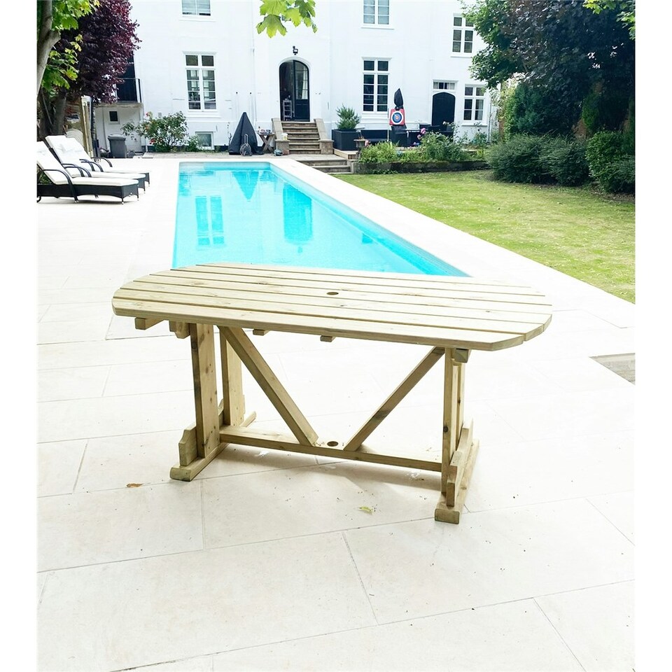 image 1 of Deluxe Heavy Duty Oval Table - 6 Seater