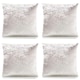 image 1 of Plain Crushed Velvet 45cm x 45cm Cream Cushion Set of 4 | Cream | 45cm x 45cm x 10cm | 4