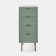 image 3 of OHS 4 Drawer Modern Ribbed Office Side Bedroom Nightstand Bedside Table Grey