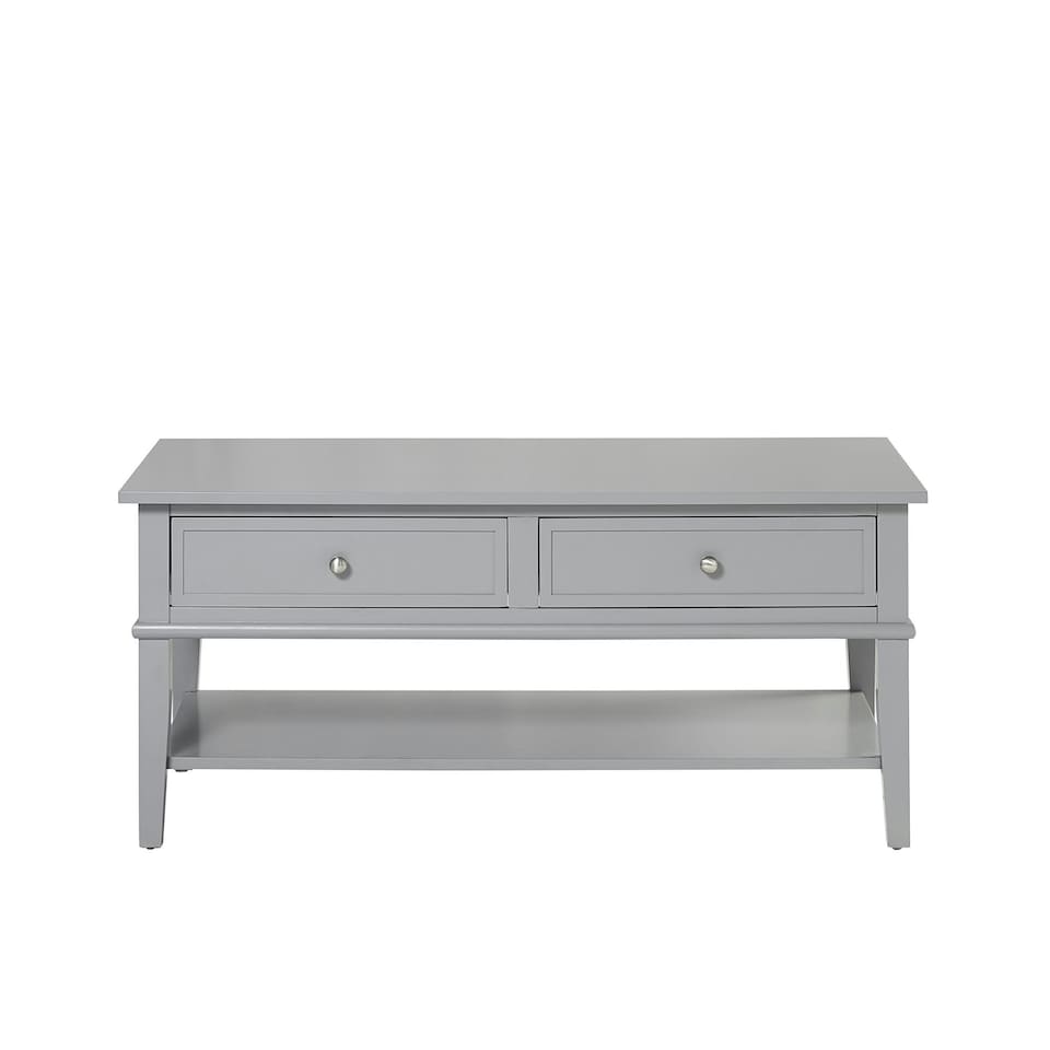 image 1 of Franklin Coffee Table with 2 Drawers Grey Grey | Grey