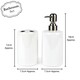 image 3 of Blue Flowers Bathroom Set - Refillable Ceramic Soap Dispenser & Toothbrush Holder