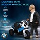 image 4 of HOMCOM BMW S1000RR Licensed 6V Kids Electric Motorbike 3 Wheel Ride on Motorcycle with Headlights Music for 18-36 Months, Blue