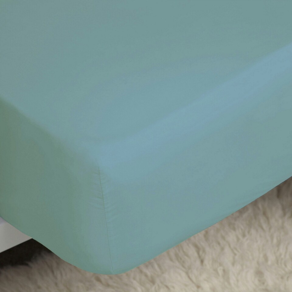 Belledorm Easycare Percale Fitted Sheet - Teal - Superking