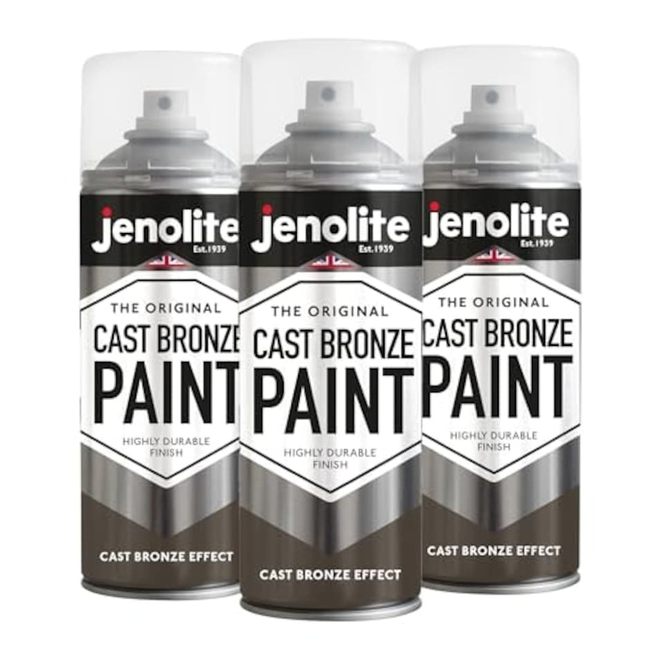 Jenolite Textured Multi-Surface Paint - Cast Bronze - 400ml Spray Can - 3-Pack