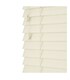 image 1 of 50cm Misty White  Smooth Finish Faux Wood Venetian Blinds with Strings  (120cm Drop) | White | White