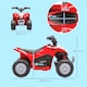 image 7 of AIYAPLAY Honda Licensed Kids Electric Quad Bike 6V ATV for 1.5-3 Years, Red