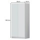 image 2 of FWStyle Stora 2 Door Wardrobe - Matt White White