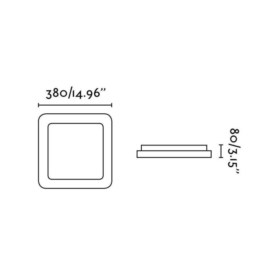 image 1 of Iris LED Large Bathroom Flush Ceiling Light White, Grey