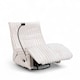 image 1 of Beige Jumbo Cord Manual Recliner Swivel Chair with Phone Holder COMO