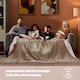 image 3 of Silentnight Snugsie Giant Blanket, Sherpa Fleece Lined, Natural, 240 x 180 cm