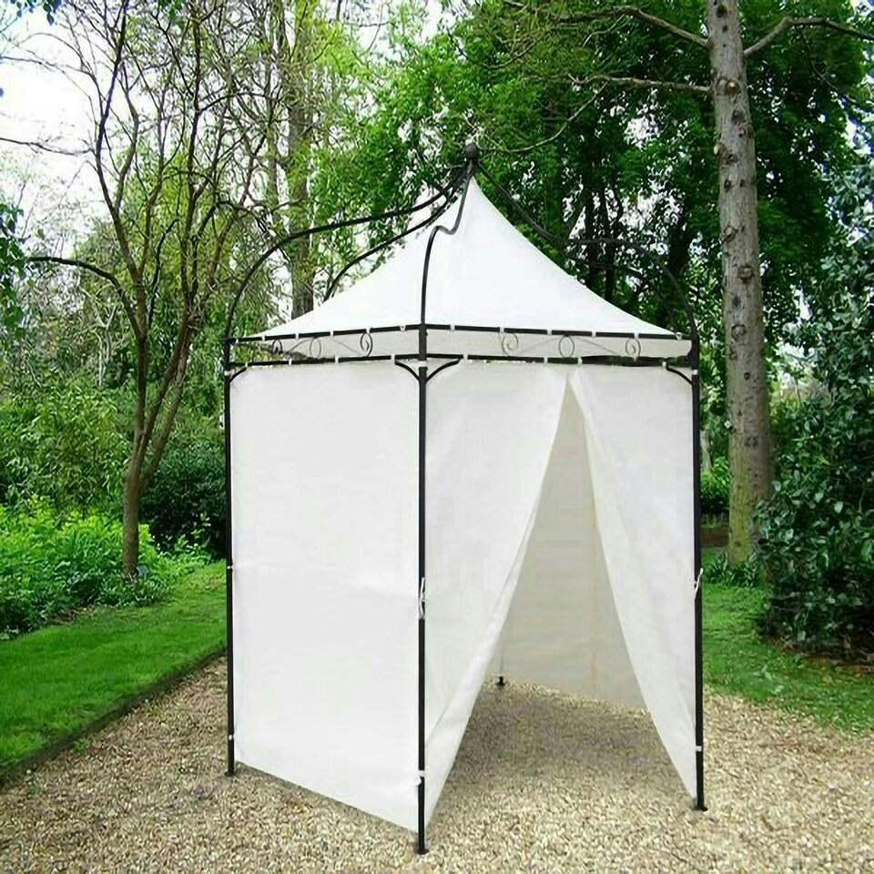 image 1 of Harlington Deluxe Steel Frame Gazebo With Roof Canopy In Sand