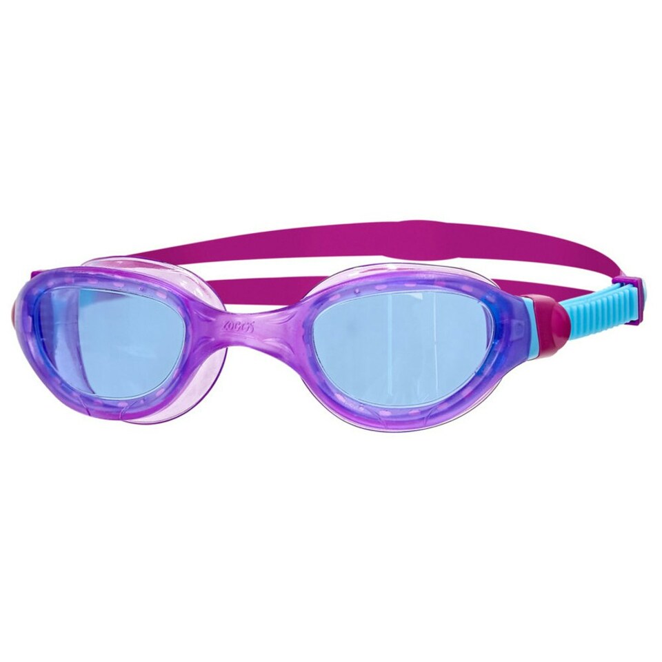 image 1 of Zoggs Childrens/Kids Phantom 2.0 Swimming Goggles - Purple/Aqua Blue/Tint - One Size