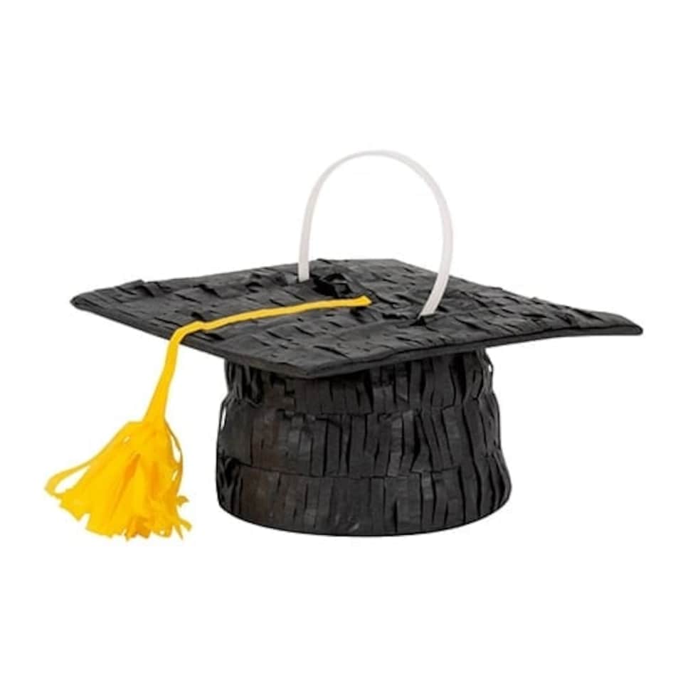 Stars & Caps Graduation Cap Shaped Mini Pinata Decoration 13cm