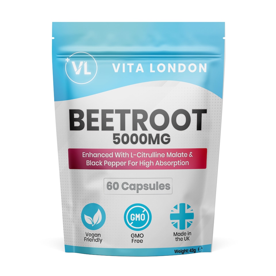 image 1 of Beetroot Capsules - 5000mg +  L-Citrulline Malate & Black Pepper - 60 Capsules