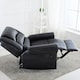 image 7 of Denver Bonded Leather Manual Recliner Stud Sofa Home Lounge Chair (Black)