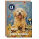 image 1 of Dog Lover Puppy Cake Kids Age 11 Year Old Kids 11th Birthday Card