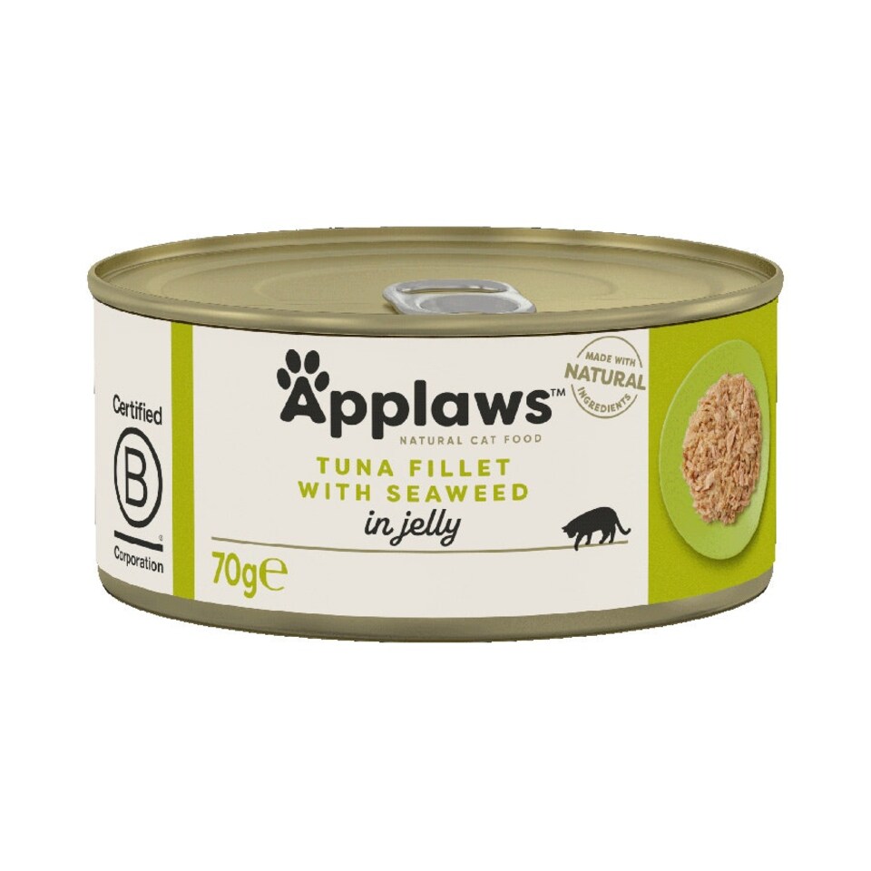 image 1 of Applaws Cat Can Tuna With Seaweed In Jelly 70g (Pack of 24)