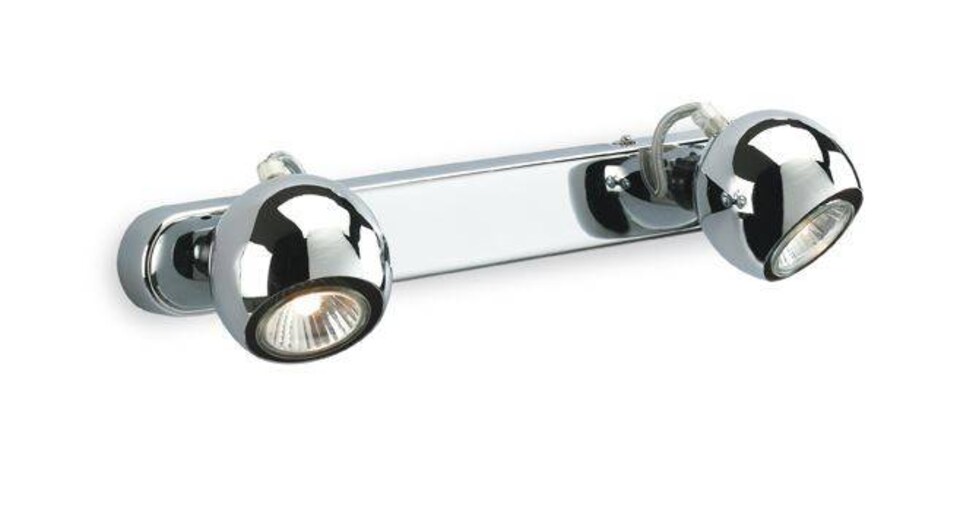 Magnetic 2 Light Spotlights Bar Light Chrome, GU10