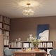 image 6 of HOMCOM Semi Flush Mount Modern Crystal Chandelier Ceiling Light