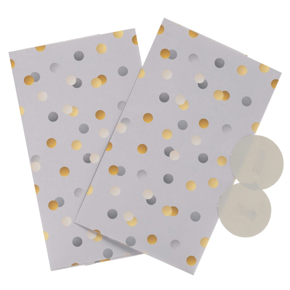 image 1 of Multipack of 6 Sheets of Gift-Wrapping Paper & 6 Tags | Birthdays/Weddings | For Him/Her/Friend | Confetti Sprinkle Design Multi