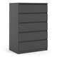 image 1 of Naia Chest of 5 Drawers in Black Matt