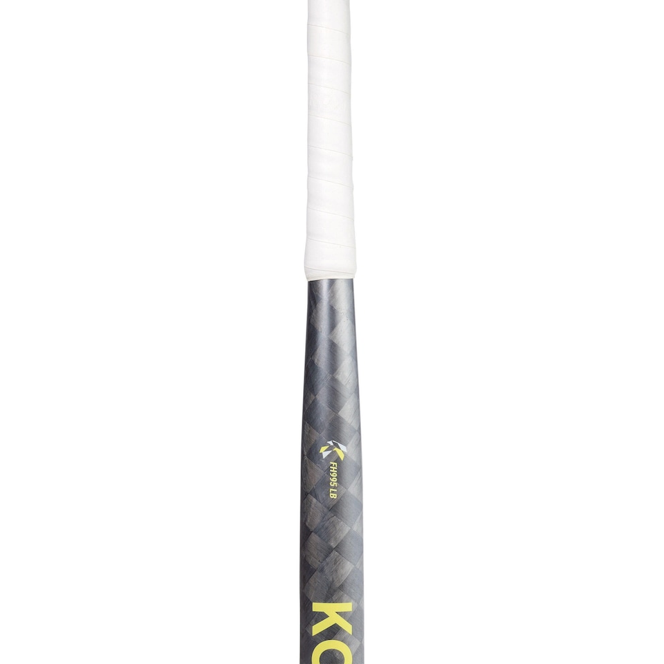 image 1 of Decathlon Adult Advanced 95% Carbon Low Bow Field Hockey Stick FH995 - Grey/Yellow