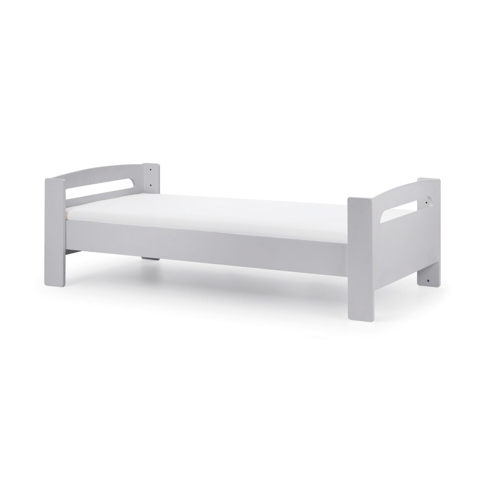 image 1 of Pluto 90cm Single Grey Convertible Low to Midsleeper Bed with Blue Star Tent
