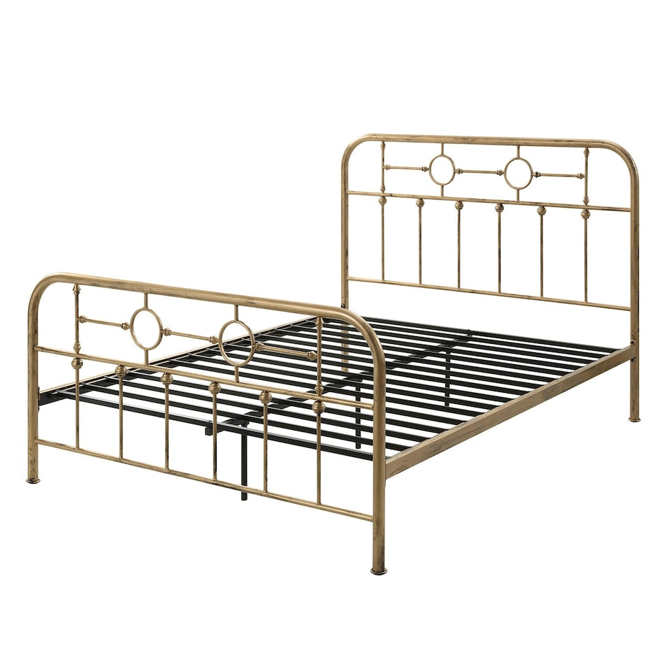 image 1 of Ware Victorian Industrial Design Brass Metal Bed Frame (Double)