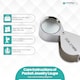 image 3 of 30x Magnifying Glass, Stainless Steel Folding Loupe Magnifier