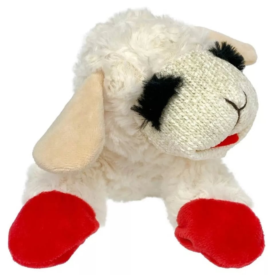 image 1 of Lambchop Ultra Plush Dog Toy with Squeaker Small | White | Size?: Small