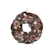 image 9 of 30cm Frosted Hanging Christmas Wreath with Pine Cones & Wooden Stars